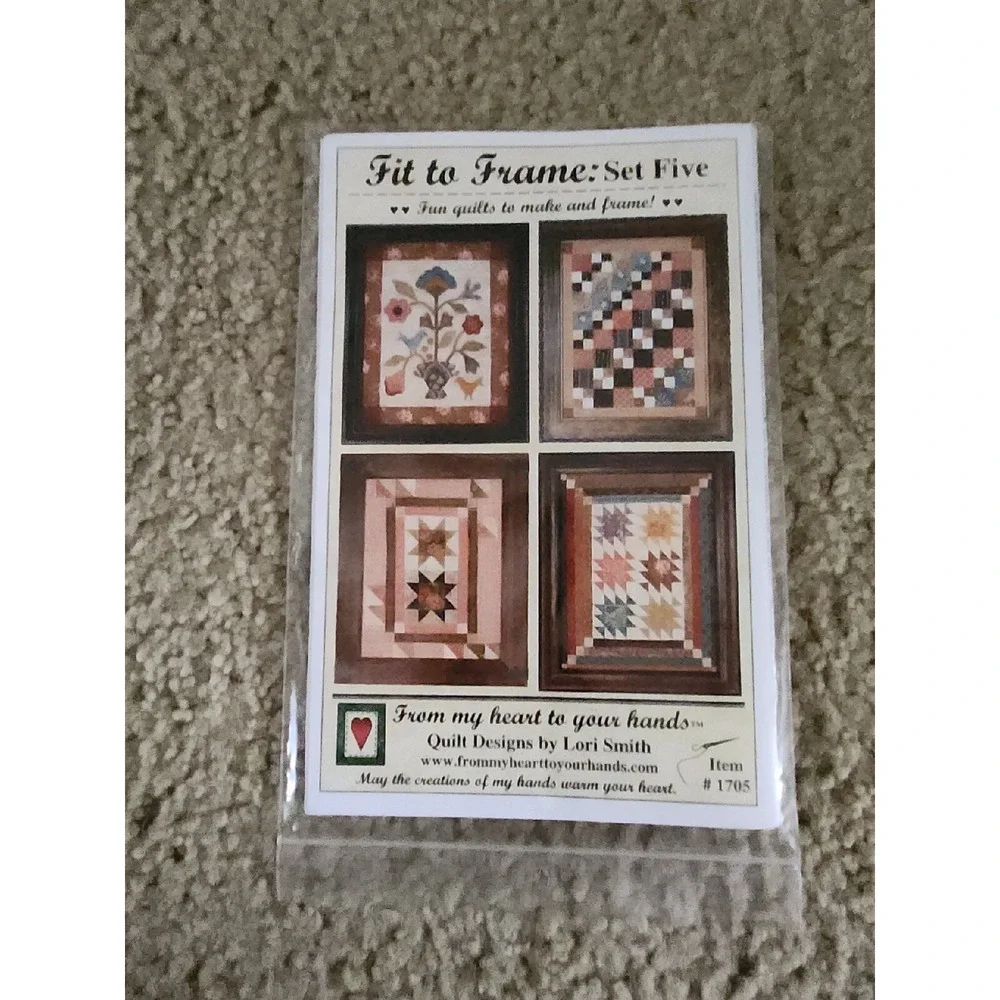 Fit to Frame: Set Five Quilt Pattern 1705 VTG 2007 Four 4‎ Designs by Lori Smith